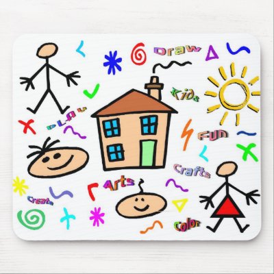 Kid Art Mouse Pads by Paddydee56