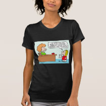 Kid brings teacher note from big purple dinosaur. t-shirts