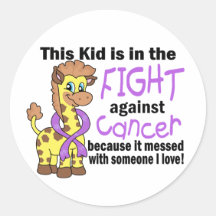 Kid In The Fight Against Cancer Stickers