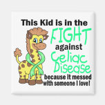Kid In The Fight Against Celiac Disease Fridge Magnets