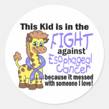 Kid In The Fight Against Esophageal Cancer Round Stickers