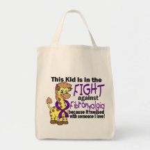Kid In The Fight Against Fibromyalgia Canvas Bag