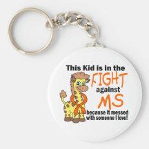 Kid In The Fight Against MS Multiple Sclerosis Keychains