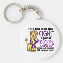 Kid In The Fight Against Pancreatic Cancer Keychain
