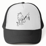 Kid in tow black print mesh hat
