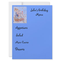 kid menu custom invites