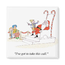 Kid on Mall Santa's Lap Magnet