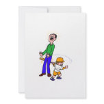 kid swing hit dad personalized invites