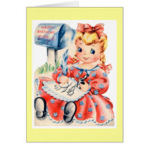 Kid vintage birthday card