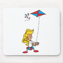 Kid With a Kite Mouse Pads
