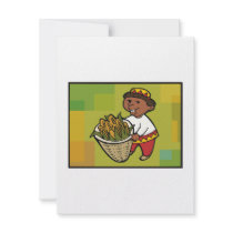 Kid with Corn for Kwanzaa Invitations