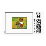 Kid with Corn for Kwanzaa Stamp