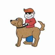 Kid with Seeing Eye Dog embroidered shirts by ZazzleEmbroidery Kid with Seeing Eye Dog embroidered shirts