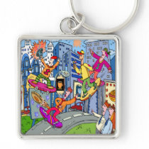 Kid Zazzle Skate Board Keychains