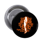 Kidney Cancer Abstract Fight Like a Girl buttons