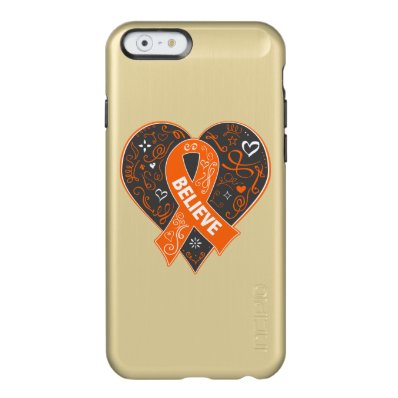 Kidney Cancer Believe Ribbon Heart v2 Incipio Feather® Shine iPhone 6 Case