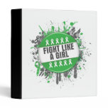 Kidney Cancer Cool Button Fight Like a Girl binders