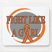 Kidney Cancer Fight Like A Girl Circular 2 Mouse Pad