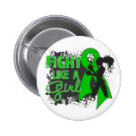 Kidney Cancer Fight Like A Girl Grunge buttons