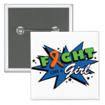 Kidney Cancer Fight Like A Girl POW! v2 buttons