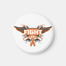 Kidney Cancer Fight Like a Girl Wings 2.png Fridge Magnets