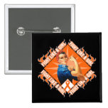 Kidney Cancer Fight Rosie The Riveter 2 buttons