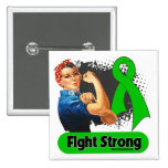 Kidney Cancer Fight Strong Rosie Riveter buttons