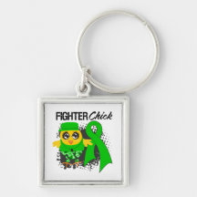 Kidney Cancer Fighter Chick Grunge Keychains
