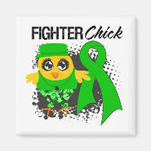 Kidney Cancer Fighter Chick Grunge Magnets