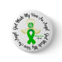 Kidney Cancer God Made My Hero An Angel (Green) Pin