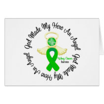 Kidney Cancer God Made My Hero An Angel (Green) Cards