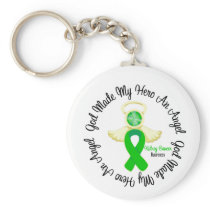 Kidney Cancer God Made My Hero An Angel (Green) Key Chains