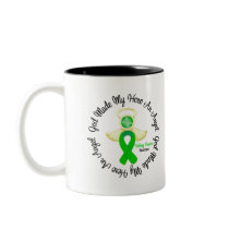 Kidney Cancer God Made My Hero An Angel (Green) Mugs