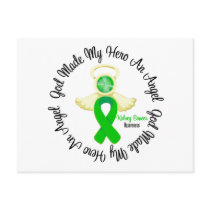 Kidney Cancer God Made My Hero An Angel (Green) Post Cards