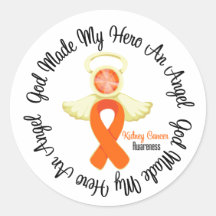 Kidney Cancer God Made My Hero An Angel Stickers