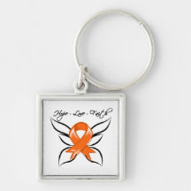Kidney Cancer Hope Love Faith v2 Key Chains