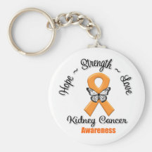 Kidney Cancer Hope Strength Love v2 Keychain