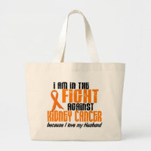 KIDNEY CANCER In The Fight For My Husband 1 Canvas Bags