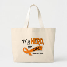 Kidney Cancer MY HERO MY DAD 42 Canvas Bags