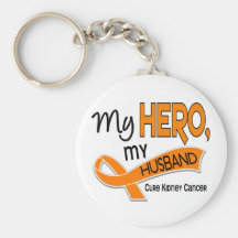 Kidney Cancer MY HERO MY HUSBAND 42 Key Chain