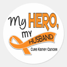 Kidney Cancer MY HERO MY HUSBAND 42 Sticker