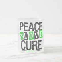 Kidney Cancer Peace Love Cure Coffee Mug