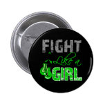 Kidney Cancer Ribbon Gloves Fight Like a Girl buttons