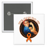 Kidney Cancer - Rosie The Riveter - We Can Do It buttons