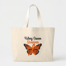 Kidney Cancer SURVIVOR Butterfly Canvas Bags