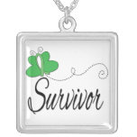 Kidney Cancer Survivor Butterfly Ribbon necklaces