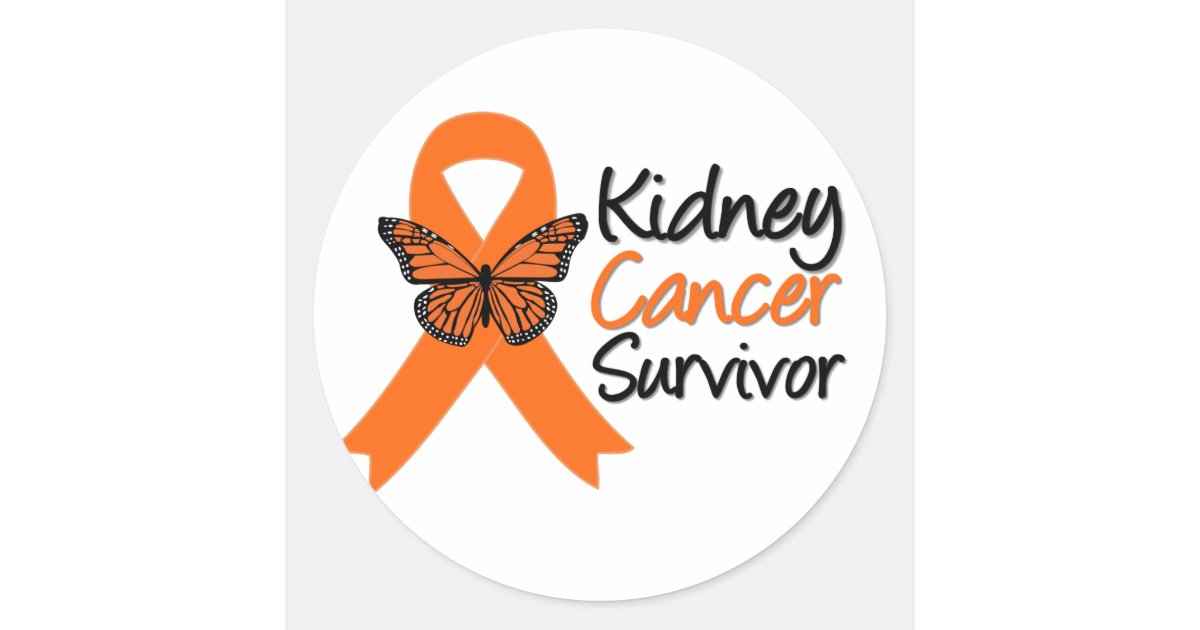Kidney Cancer Survivor Classic Round Sticker Zazzle