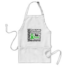 Kidney Cancer Survivor Collage Green Apron