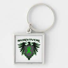 Kidney Cancer Survivor Crest Keychain