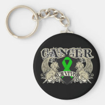 Kidney Cancer Survivor Mens Heraldry Key Chain